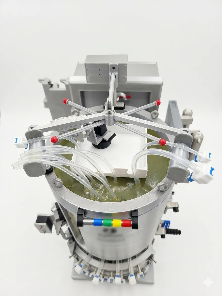 Maquette bioréacteur — vue de dessus